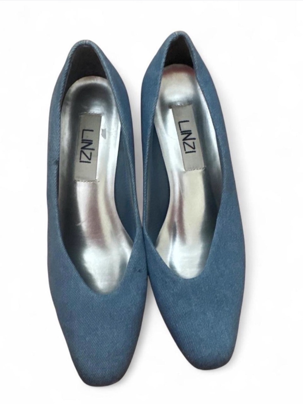 Women's Linzi Blue Jean Kitten Block Heels Size 8.5
